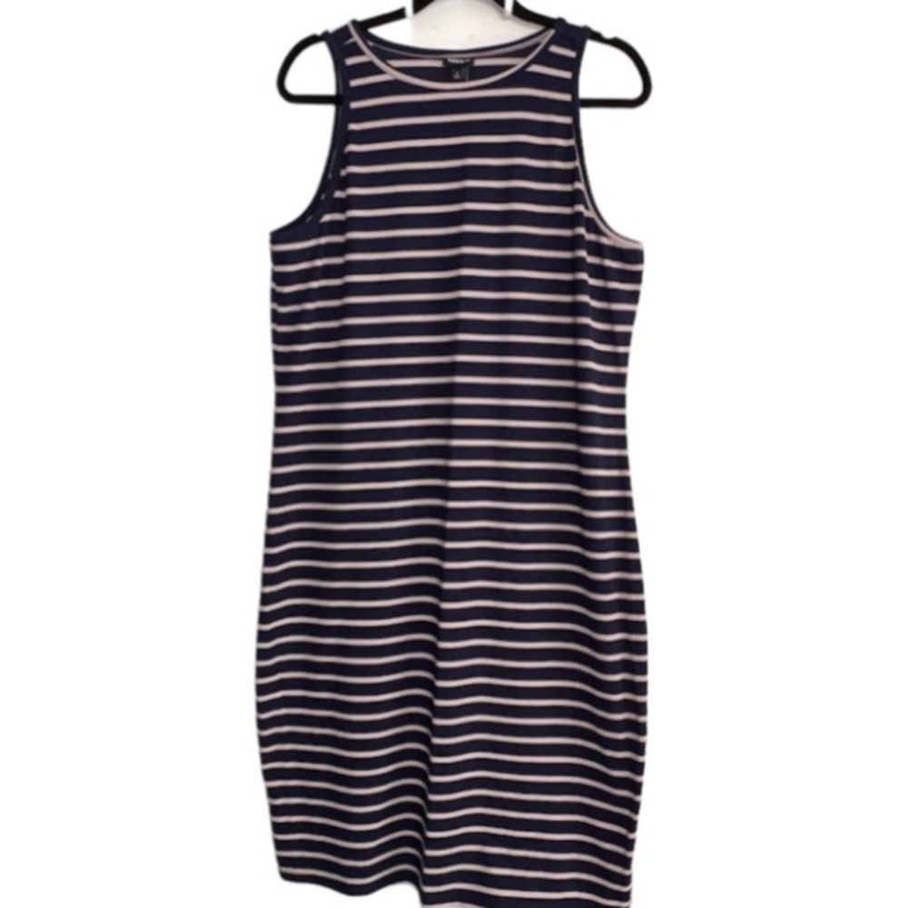 NWT Torrid 2x 18-20 navy/cream Stripe bodycon sleevless dress STRETCHY Summer Ec